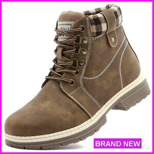 Waterproof Hiking Boots Fur Lined Lightweight Outdoor Winter Ankle Boots Casual